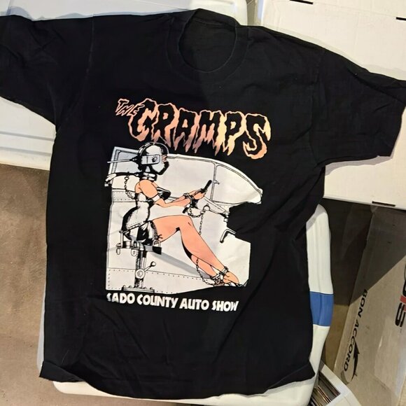 Julia A Other - The Cramps Auto Show 90s T-Shirt, Retro Graphic Rock Band Tee 05
